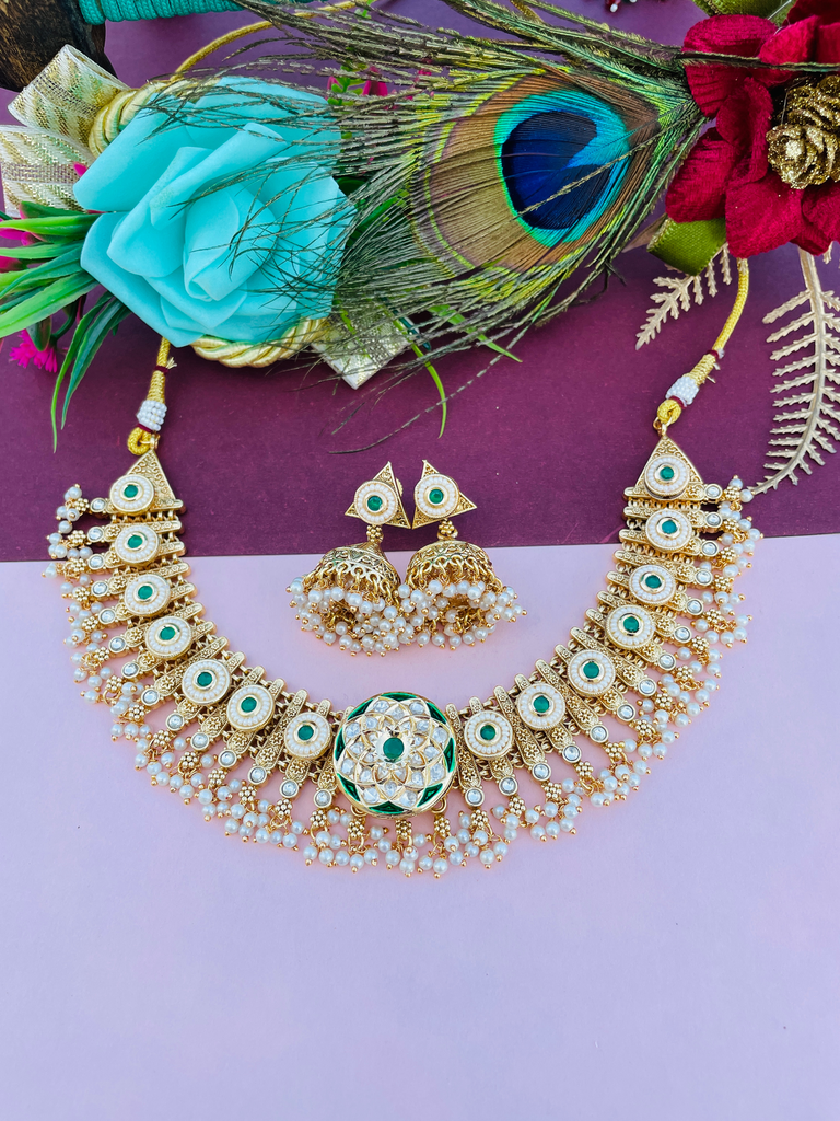 Emerald Lotus Pearl Set