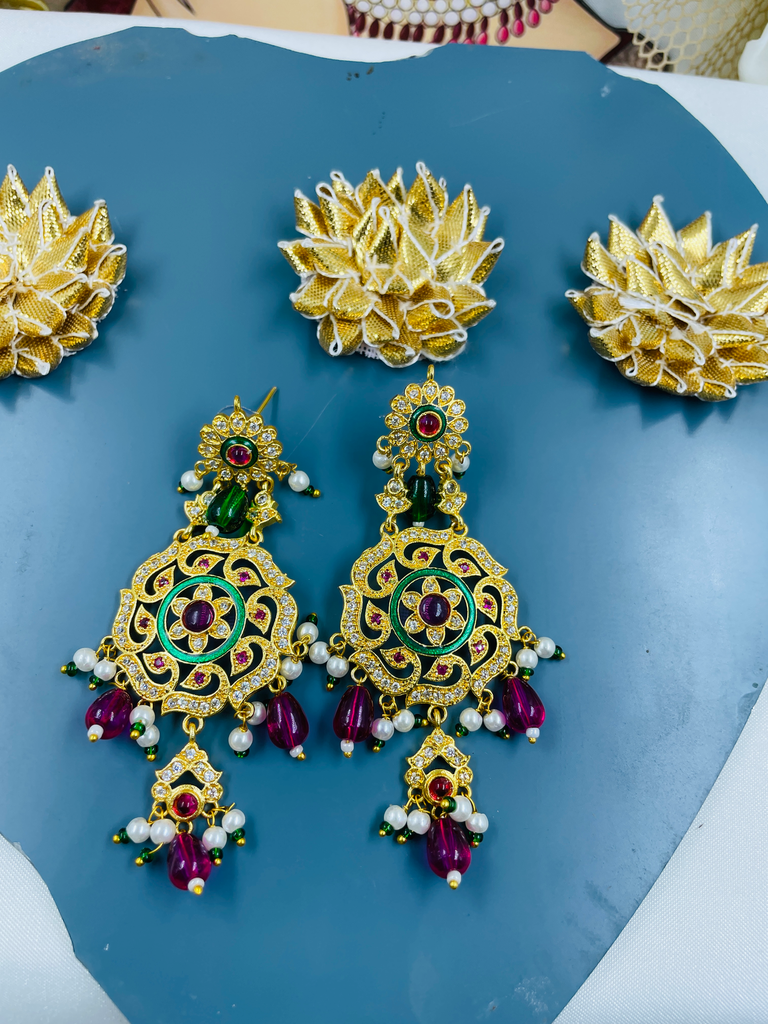 Multy suraj design earings 