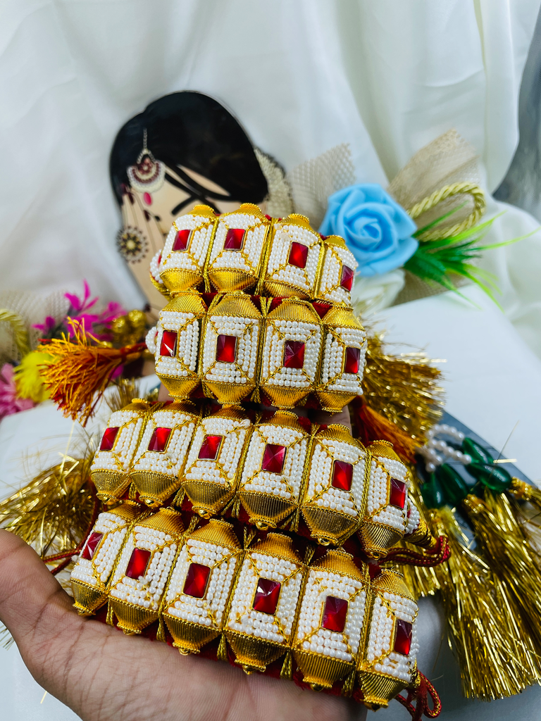 Ruby Moti Red Color Baju/Poonchi Set