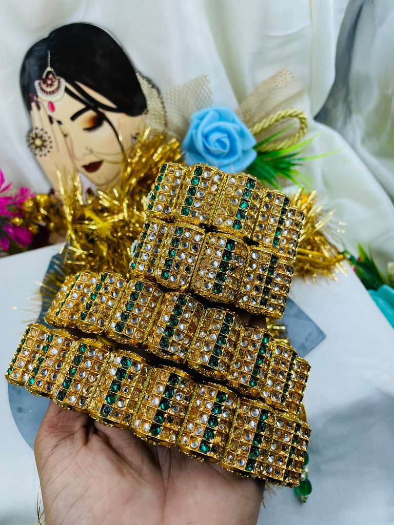 Diamond Shine Green Color Baju/Poonch Set 