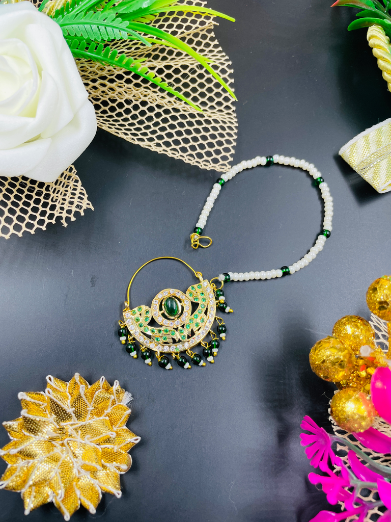 [283] Moon Design Green Colour Nath 