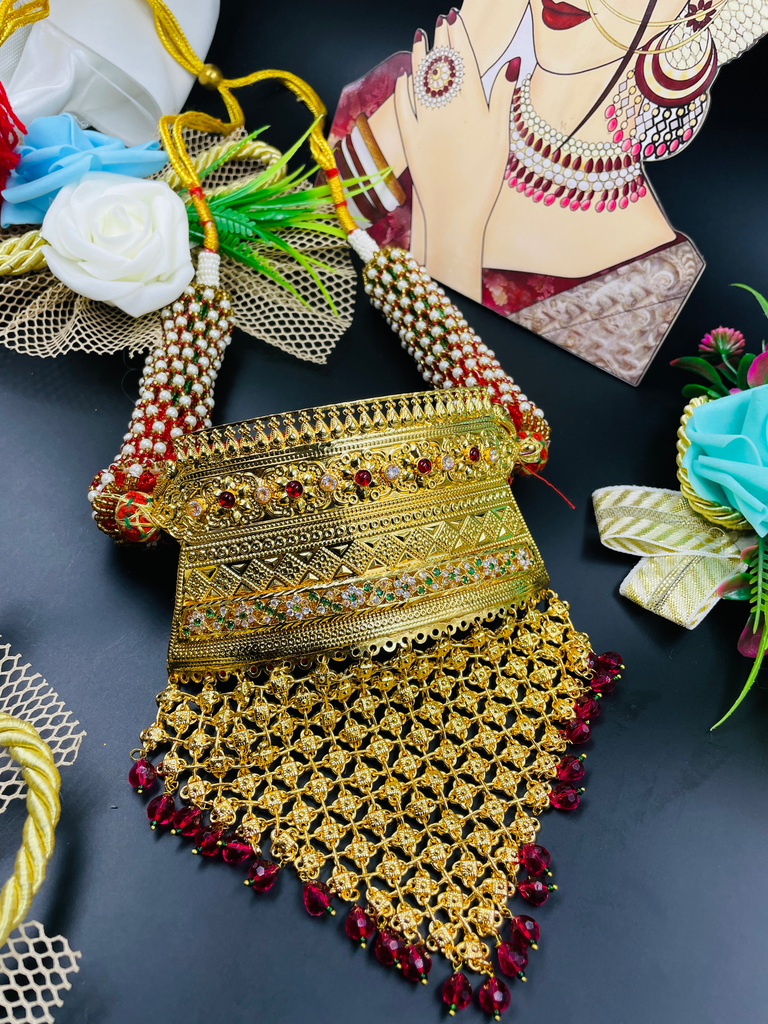 Gold Polish Bridal Rajputi Aad 