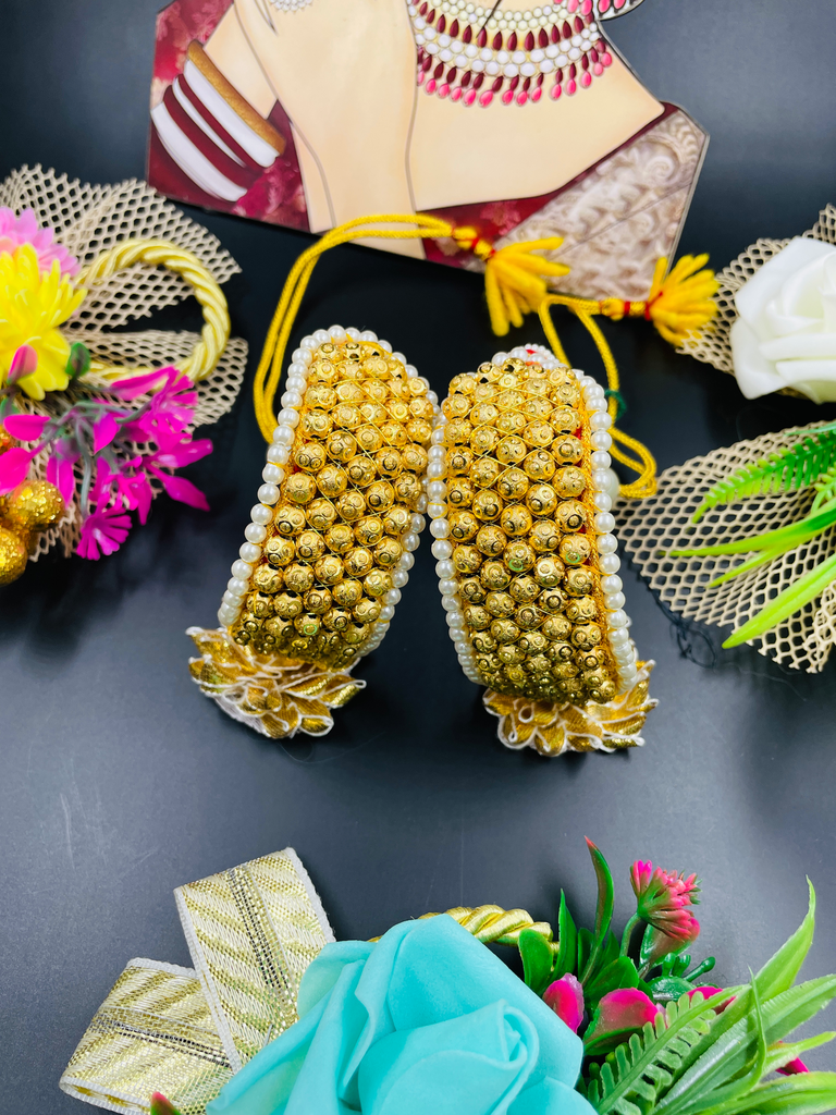 [290] Gold Look Moti Design Rajputi Poonchi 