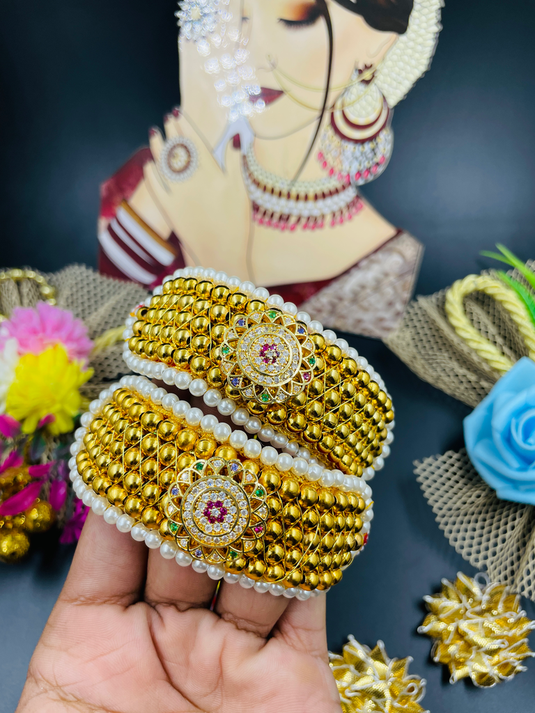 Multi Color Gold Look Design Poonch 