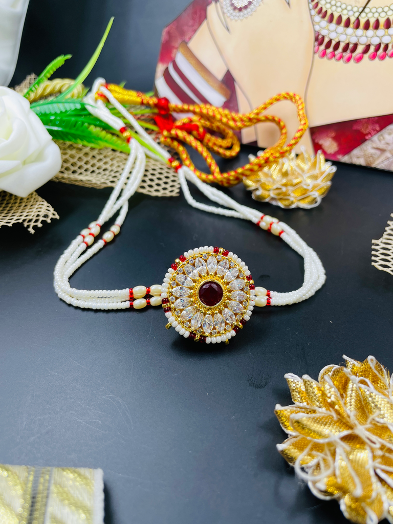 Diamond Look Red Color With Dori 