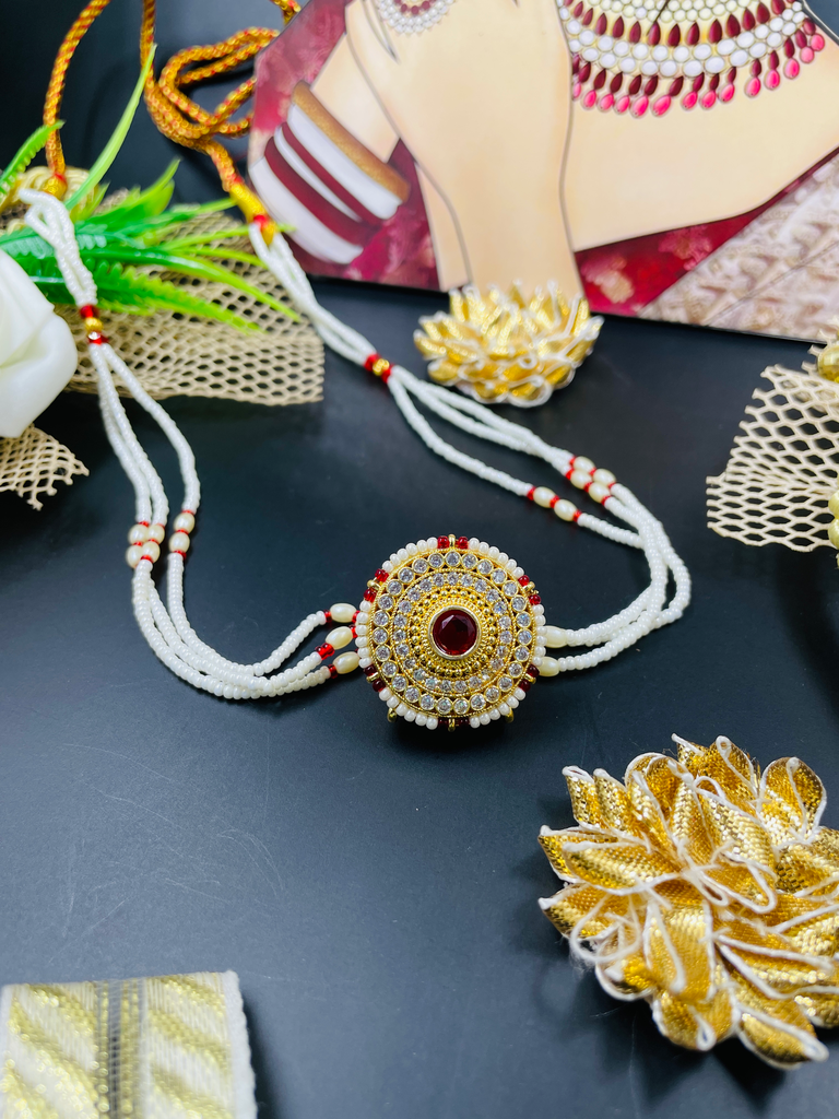 [309] Red Stone With Border White Stone With Dori 