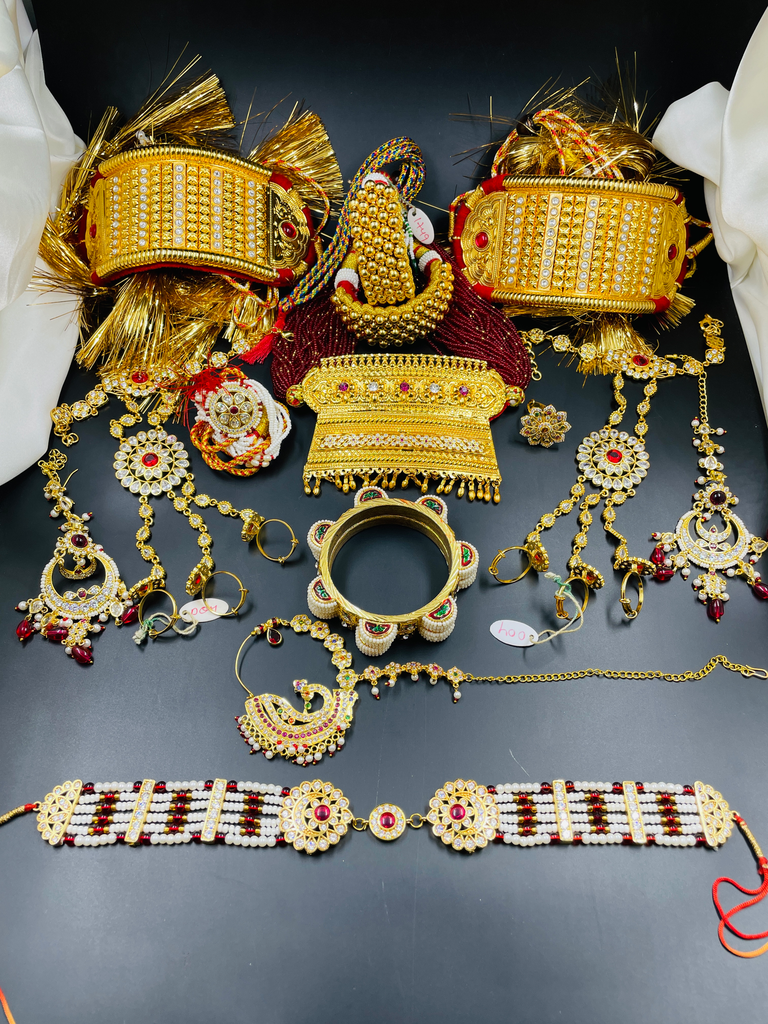 [333] Bridal Combo Set AD Stone With Micropolish Set 