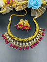 Ruby Vanya Original Paanchi Kundan Hasli Set With Earings