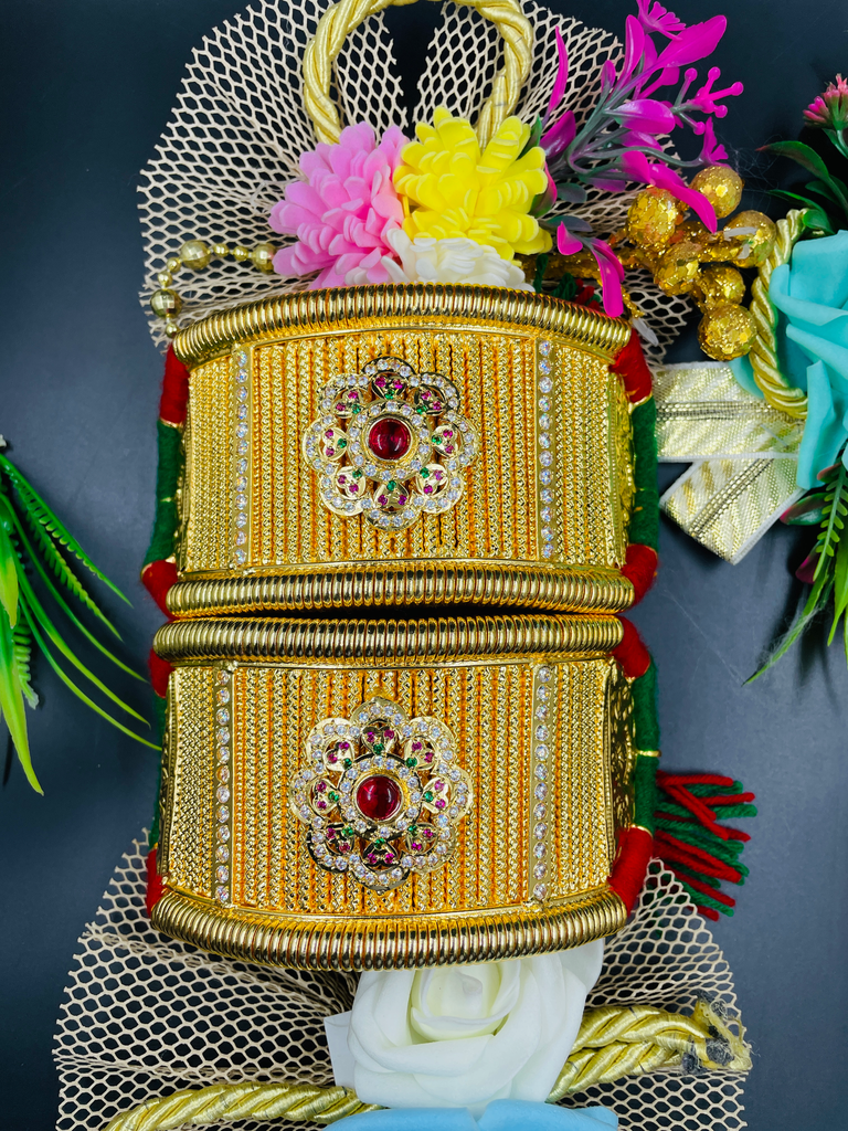 [1170] Big Flower Design Micropolish Bajuband