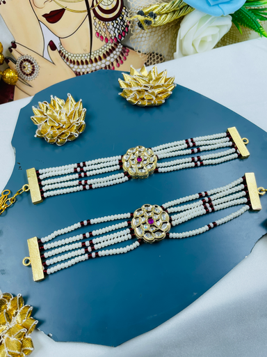 [244] Polki kundan bracelet