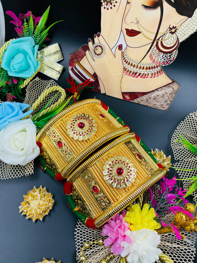 [271] Flower Design With Side Line HandWork Design Micropolish Bajuband Without Loom 