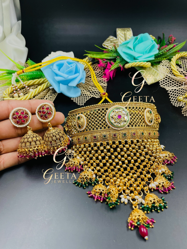 [352] Antique Finish Choker Set