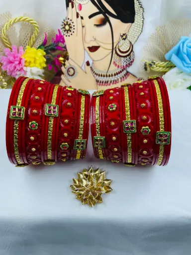 Red bridal chuda 