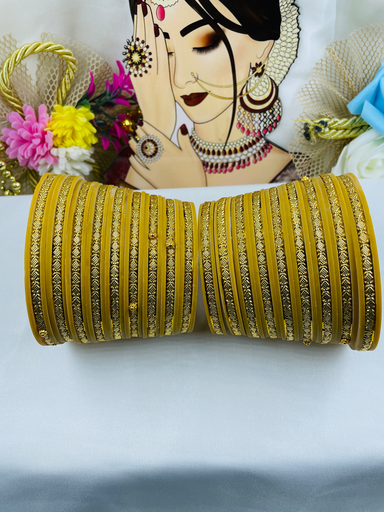 Mustard gold look chuda 